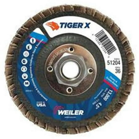 UPC: 0012382512040 | Weiler Fiber Disc 4 1/2 in Dia 5/8in Arbor 98904