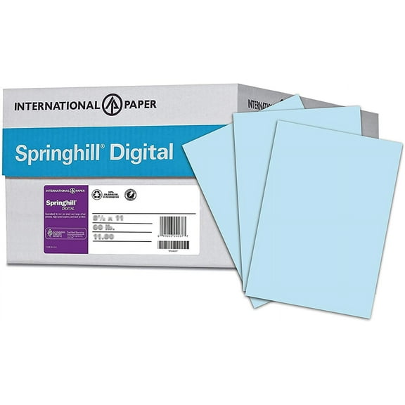 Springhill Blue Colored Cardstock Paper, 110lb Index, 199gsm, 11 x 17 card stock, 4 Reams / 1,000 Sheets - Heavy Cardstock with Smooth Finish (025320C)