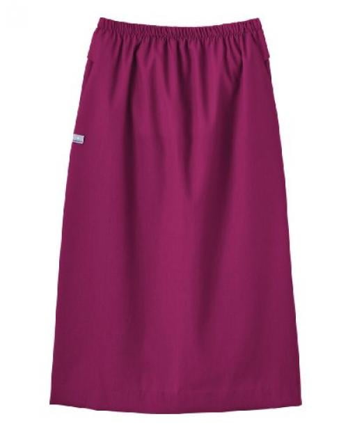 Fundamentals 14231 Women's Elastic Waist Scrub Skirt Wine 5X-Large
