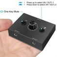 thumbnail image 4 of JIAHAOO Headphone Audio Switch 3.5mm AB Selector Mute Button Compact Easy Use Plug & Play 3 Segment, 4 of 10