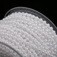 thumbnail image 2 of serony 20 Meters Pearl Beads Chain Ribbon Trim for Wedding Decor DIY White, 2 of 9