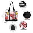 thumbnail image 2 of FORMRS Canvas Laptop Tote Bag for Women with 15.6" Computer Compartments Shoulder Handbag, Red Lobster, 2 of 7