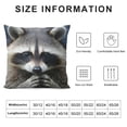 thumbnail image 5 of COMIO  Cute Raccoon with Firm Eyes Throw Pillow Covers Natural Forest Wild Animal Art Design Square Pillowcases for Home Decor Sofa Car Bedroom Pillow case, 5 of 5