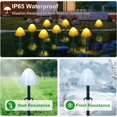 thumbnail image 4 of LINLIN 30 LED Mushroom Solar Lights Outdoor Garden, 8 Modes Solar Powered Mushroom Pathway Lights, IP65 Waterproof Garden Lights Decorative Ornaments for Yard Lawn Pathway Walkway Landscape, 4 of 7