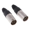thumbnail image 4 of Conector de cable macho XLR de metal 2 piezas para micrófonos profesionales Baoblaze Conector macho XLR, 4 of 7