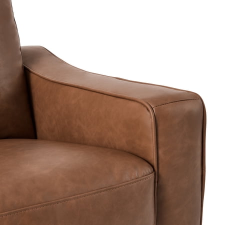 BETTER HOMES & GARDENS ALLEN PUSH-BUTTON POWER RECLINER CHAIR, COCOA FAUX LEATHER