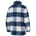 thumbnail image 4 of Women's G-III 4Her by Carl Banks Navy/White Washington Capitals Plaid Sherpa Quarter-Zip Jacket, 4 of 4
