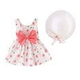 thumbnail image 3 of Odeerbi Girls Dresses Toddler Baby Kids Sleeveless Floral Princess Dress Hat Outfits Pink, 3 of 9