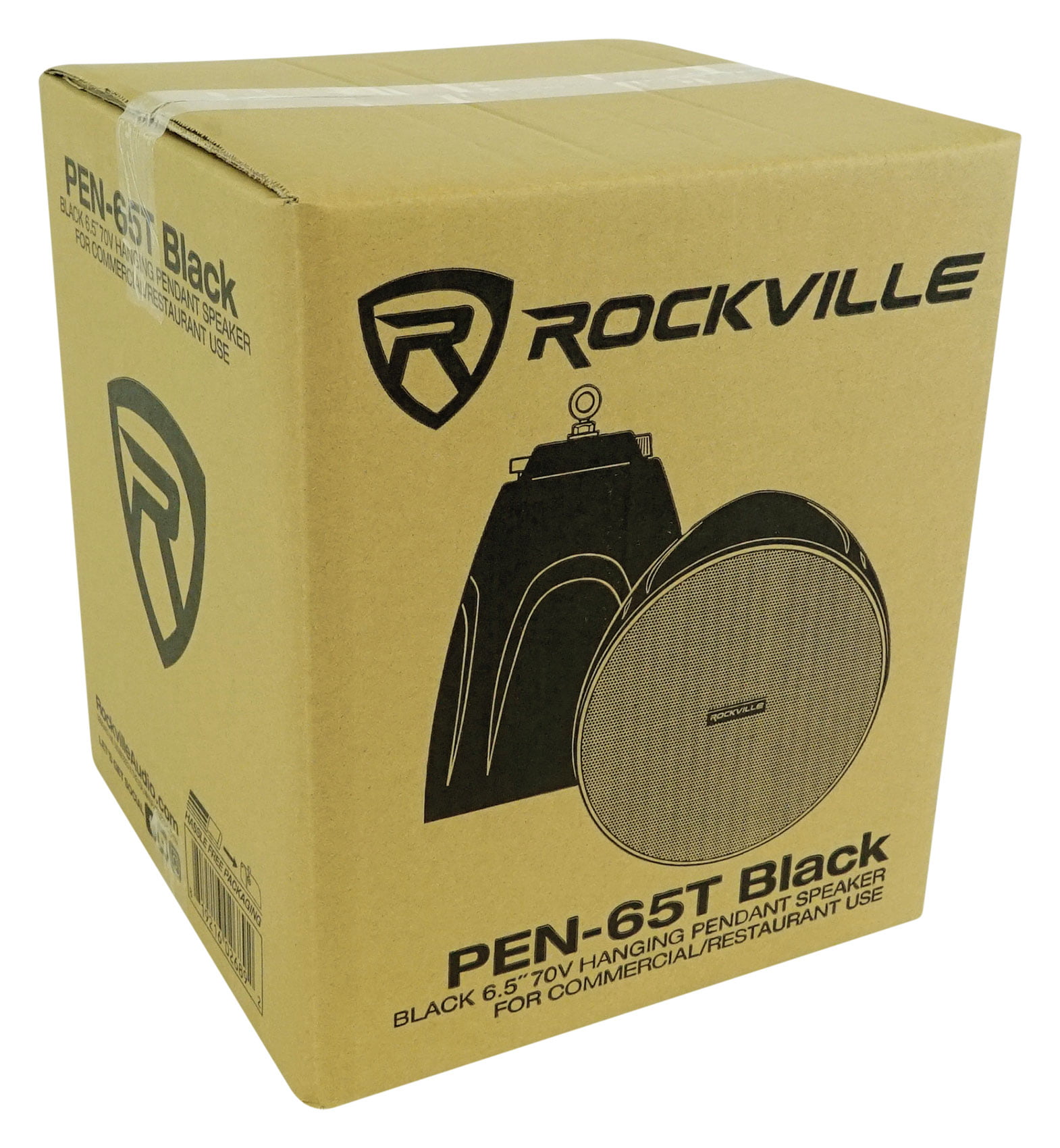 Rockville 6-Zone Commercial Amp+9 Black Pendant Speakers For Restaurant/Bar/Cafe 