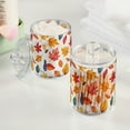 thumbnail image 2 of Yayeee 2 Pack Qtip Holder Bathroom Cotton Swab Canister with Lid Clear Dispenser Set, Blue Leaves, 2 of 6
