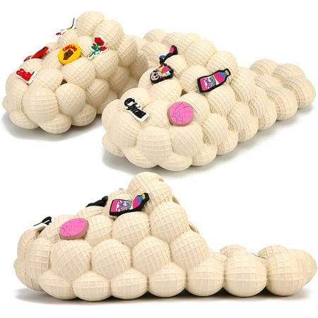 

Bubble Slides Funny Massage Bubble Ball Slide Slippers for women Men Platform Unisex Stress Relief Slide Sandals House Slippers Black Green Beige