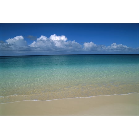 What Are Some Shades Of Blue Calm Shoreline Water With Many Different Shades Of Blue Clouds Above Horizon Canvas Art - Greg Vaughn Design Pics (19 x 12) ()
