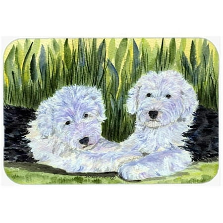 

Carolines Treasures Old English Sheepdog Glass Cutting Board Large