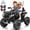 Black-A, variant on Joyracer ATV for Kids, 24 Volt Ride on Toys, 800W 4 Wheeler with 2 XL Seater, EVA Tires Power Car Wheels with Remote, Knee Pad, Music, Bluetooth, USB, Age 3-8, Max Speed Up to 6 MPH, Black