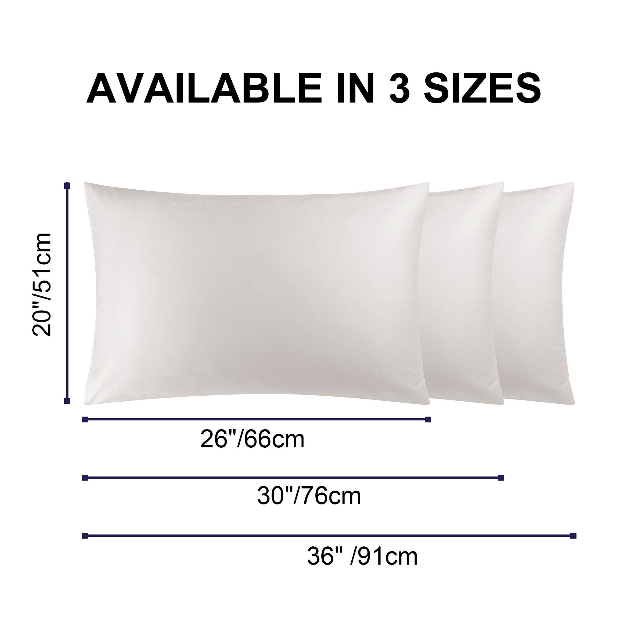 Unique Bargains Breathable Cotton Envelope Closure Pillowcases 2 Pcs Isabelline Queen
