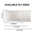 thumbnail image 6 of Unique Bargains Breathable Cotton Envelope Closure Pillowcases 2 Pcs Isabelline Queen, 6 of 8