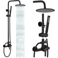 thumbnail image 2 of Black Shower Faucet Set Wall Shower System Fixture Stainless Steel Mixer Tap, 2 of 22