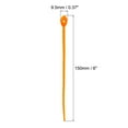 thumbnail image 2 of 30 Pack Reusable Zip Ties, 6 Inch Silicone Ties Bag Clips Neon Orange, 2 of 6
