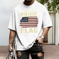 thumbnail image 3 of Ankishi This Is My Pride Flag American T-Shirt Patriotic Short Sleeve Crewneck Graphic Tees Men Loose Summer Clothes for Travel, 3 of 6