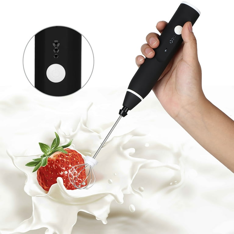 Mini Electric Blender Rechargeable Whipper 3 Modes Handheld Milk Frother  with Detachable Probe Adjustable Foam Maker Blender for Frappe Hot  Chocolate Cream: Home & Kitchen 