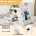thumbnail image 3 of Demi Bonn Gray 2-in-1 Toddler Slide & Climber, Foldable Storage, Buffer Zone, Non-Slip Pedals, 3 of 7