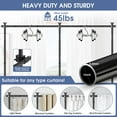 thumbnail image 4 of Room Divider, No Drilling Curtain Tension Rods Wall Divider for Room Separation, 4-10ft(H) 30-147"(W) Adjustable, Heavy Duty Floor to Ceiling Space Separator Privacy Dividers for Rooms, Black, 4 of 16