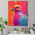 thumbnail image 4 of Colorful Pigeon Canvas Print Living Study Hallway Decor, 4 of 8