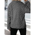 thumbnail image 6 of Winter Fleece Jacket for Women Zipper Stand Collar Casual Coats with Pockets Gray S, 6 of 9