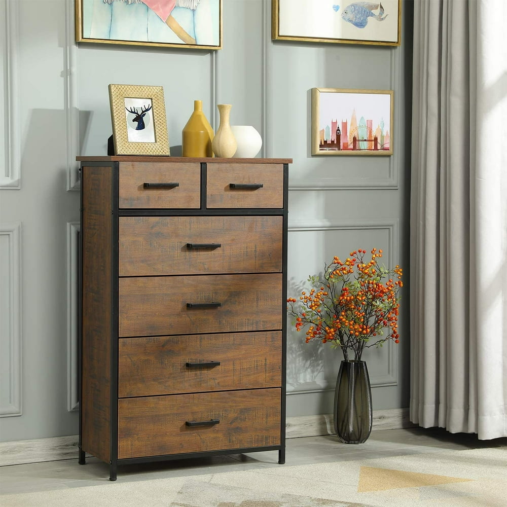 6 Drawer Dresser, Accent Storage Tower Clothes Organizer, Sturdy Steel