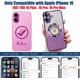 thumbnail image 2 of Funda magnética con purpurina para iPhone 16, compatible con MagSafe, protección total, delgada, a prueba de golpes y arañazos, con protector de lente de cámara y red antipolvo para mujer, 2 of 7