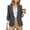 *2-Dark Gray, variant on Women's Ruched 3/4 Sleeve Single Button Blazer,Shawl Lapel Slim Fit Work Jacket For Women, Ladies' Solid Color Casual Office Coat With Pockets,Beige,S-2XL