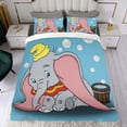 thumbnail image 4 of Dumbo Conjunto de sábanas temático, trío de piezas, cómodo y amigable con la piel, diseño único, regalo de decoración para el hogar para familiares, amigos y fans,173cm *218cm, 4 of 6