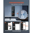 thumbnail image 6 of VEVOR Wall Safe, 4-Tier Hidden Wall Mounted Gun Safe with Password & Key, Q235 Cold-Rolled Steel In-Wall Box with LED Lighting, 3 Adjustable Shelves & Key Holders for Money, Jewelry, Passport, Black, 6 of 9