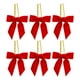thumbnail image 2 of 6pcs Small Velvet Christmas Bows For Christmas Tree Wreath Gift Wrap Crafts Wedding Party Bows For Snack Bags Baking Candy Bags Home Decoration, 2 of 8