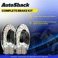 thumbnail image 3 of AutoShack Front & Rear Drilled & Slotted Brake Rotors Ceramic Brake Pads Calipers | Replacement for 2010 Dodge Charger 3.5L V6 RWD | E-Coated | 16-PC Brake Kit | ShadowGuard, 3 of 5