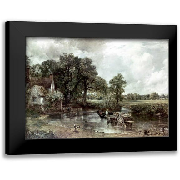 Constable, John 14x11 Black Modern Framed Museum Art Print Titled - Haywain