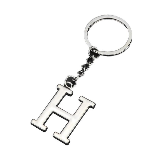 Llavero metálico galvanizado Az con 26 letras, resistente a la decoloración, ideal como regalo promocional.