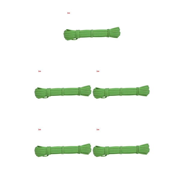 Eigraketly Cuerda de escalada portátil 6 mm Cuerda de descenso antideslizante Accesorio de supervivencia para actividades al aire libre, 1 m, verde Type2 NO2 Eigraketly CBP155751