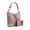 Beige, variant on Wandy Women's Hobo Bag Set with Wristlet Wallet, Vegan Leather Croco Shoulder Bag 2Pcs by Mia K - Fuchsia