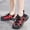 Red, variant on Cartoon Dinosaur Girls Sandals Breathable Flat Sole Indoor Outdoor Beach Slippers for Children Comfortable Footwear