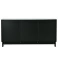 thumbnail image 4 of Rattan Storage Cabinet with Doors, Freestanding Accent Cabinet Modern Rattan Buffet Cabinet with Adjustable Shelves Rattan Sideboard for Dining Room, Hallway, 4 of 9