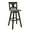 Black, variant on Lexicon Amsonia Cross Back Bar Height Dining Swivel Chair in White (Set of 2)