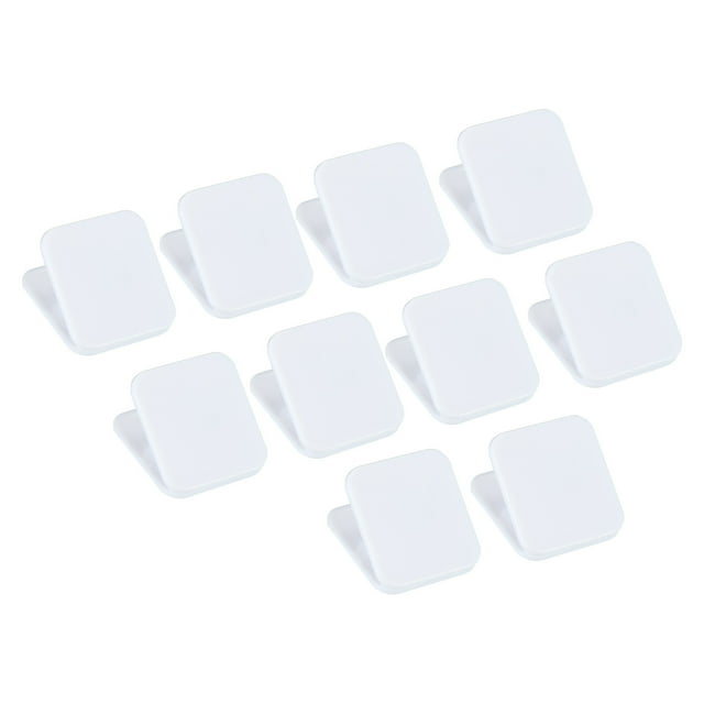 Uxcell Clips de Papel y Bolsa, 20 Paquete Selladores de Bolsa Cuadrados, Clips para Bolsas de Snacks, Blanco