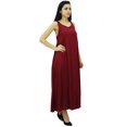 thumbnail image 2 of Bimba Women's Solid Spaghetti Strap Maxi Dress for Summer Beach Wear Sundress, 2 of 8
