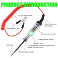 thumbnail image 3 of 6V 12V 24V DC Car Circuit Tester Insulation Tester Voltage Tester with Crocodile Clip & Indicator Light Automotive Long Probe Pen Electrical Circuit Continuity Tester with Digital Display, 3 of 5