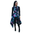 thumbnail image 4 of Navy Blue African Print Fashion Shawl wrap with Armholes Light-weight with Belt, 4 of 4