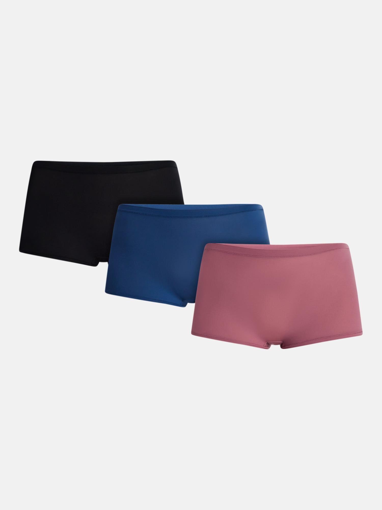 No Boundaries Women's Fit Stretch Boyshort Panties, 3-Pack, Sizes XS-3XL