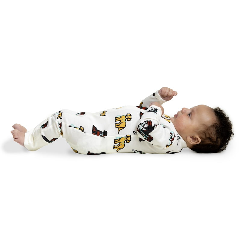 M+A by Monica + Andy Organic Cotton Gender Neutral Long Sleeve Baby One-Piece Pajama, Sizes Newborn - 24 Months