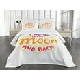 thumbnail image 3 of Ambesonne I Love You Quilted Bedspread Set 3 Pcs, Forever Valentines, King Size, Multicolor, 3 of 5