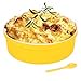thumbnail image 3 of Souffle Dish Ramekins for Baking – 48 Oz, 1.5 Quart (7.5 Inch) Large Ceramic Oven Safe Round Fluted Bowl and Condiment Spoon for Soufflé Pot Pie Casserole Pasta Roasted Vegetables Baked Desserts, 3 of 4